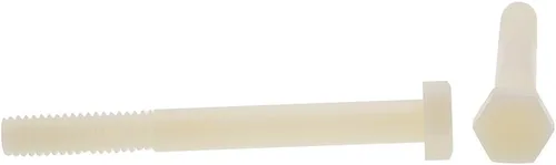 Vista 2 de Prime-Line 9097752 Tornillos de cabeza hexagonal, 5/16 in-18 x 3 pulgadas, nailon (paquete de 10)