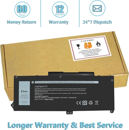 Vista 2 de Batería RJ40G de 15.2V 63Wh para Dell Latitude 14 5420, 15 5520, Precision 15 3560, P137G P137G00 P104F P104F001 P104F002, WY9DX 01K2CF 075X002 44