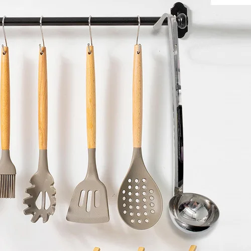 Vista 5 de 2 cucharones de sopa de acero inoxidable de 10 pulgadas con mango largo para cocina, cocina, sopa, salsa (1 onza)