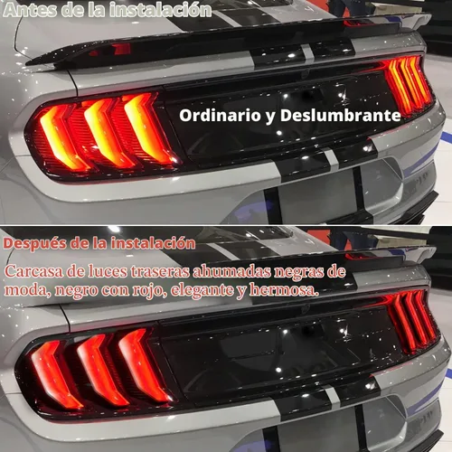 Vista 3 de Danti Cubierta de luz trasera para Ford Mustang 2018, 2019, 2020, 2021, 2022, 2023, marco de guardia de luz trasera, accesorios de biseles, 6 piezas