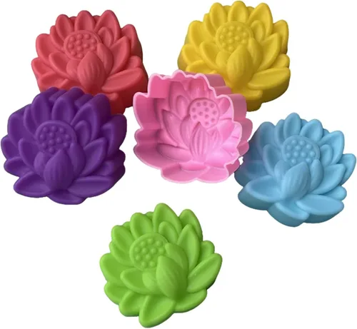 Vista 9 de 36 PCS Moldes para Hornear en Forma de Flor de Silicona Grado Alimenticio Antiadherente Mini Bandejas para Cupcakes, Pudines, Chocolates
