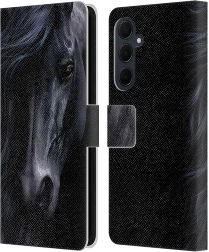 Vista 219 de Head Case Designs Officially Licensed Laurie Prindle A Morgan Christmas Western Stallion Leather Wallet Case Compatible with Samsung Galaxy A07 4G
