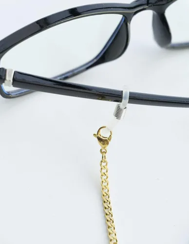 Vista 4 de Cadena de soporte de gafas de acero inoxidable,Cadena de gafas de lectura,Cadena de collar de gafas
