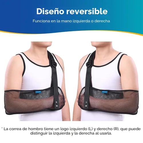 Vista 6 de Cabestrillo de Malla para Brazo y Hombro Cozyhealth - Inmovilizador Médico para el Hombro para Lesiones de Hombro, Rotura de Manguito Rotador, Brazo