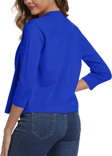 Vista 5 de Urban CoCo Cárdigan corto de mangas34 para mujer suéter elegante