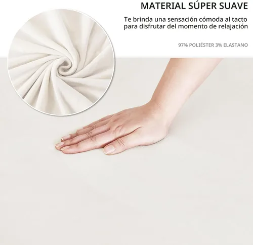 Vista 2 de NICEEC Funda para Sofá de Dos Plazas Súper Suave de 1 Pieza Blanca Funda Elástica Universal de Spandex Fundas para Sofás para Sala de Estar Fácil