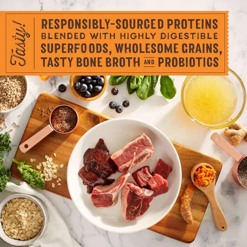 Vista 3 de Stella & Chewy's SuperBlends Raw Blend - Receta de carne de res alimentada con pasto, hígado de res y cordero con superalimentos, bolsa de 3.25