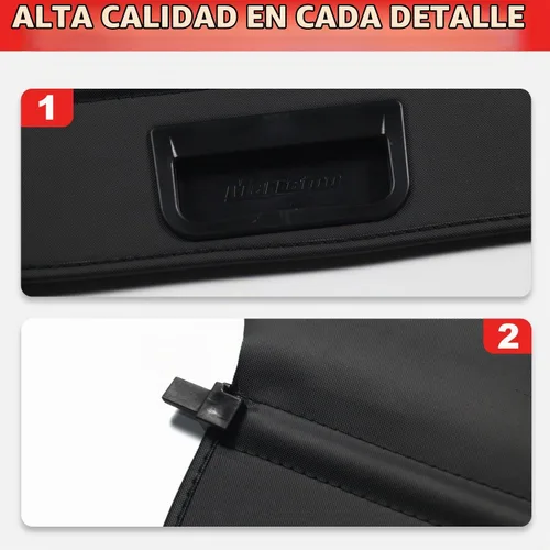 Vista 3 de para Jeep Cherokee Cubierta de Carga 2014 2015 2016 2017 2018 para Accesorios de Jeep Cherokee, Cubierta de Baúl Retráctil de Seguridad, Negra
