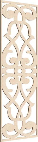 Vista 85 de 9 3/8"W x 24 3/8"H x 1/4"T Bellaire Decorativos Paneles de pared de madera calado, abedul