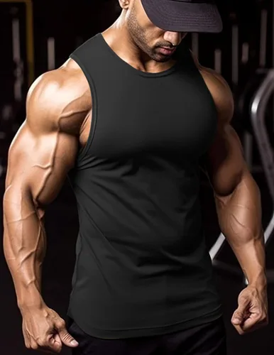 Vista 3 de COOFANDY Paquete de 3 camisetas sin mangas de entrenamiento para hombre, para gimnasio, culturismo, fitness, muscular, camisetas