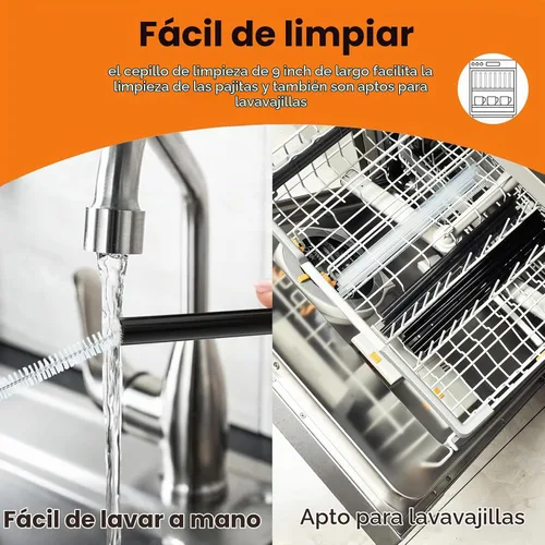 Vista 7 de ALINK Pajitas de repuesto para vaso Stanley IceFlow de 30 onzas, paquete de 6 popotes reutilizables de plástico negro compatibles con vaso IceFlow