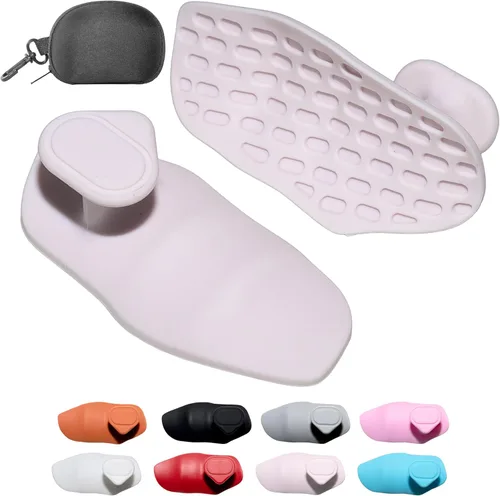 Vista 15 de Agarres de silicona para levantamiento de pesas, guantes de entrenamiento alternativos para hombres, agarre antideslizante para entrenamiento