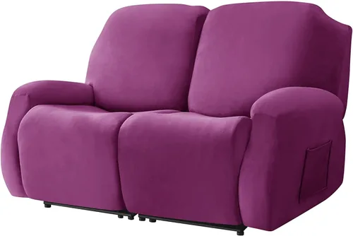 Vista 27 de Funda de terciopelo para sofá reclinable con abertura, funda elástica para sofá reclinable, funda elástica para muebles antideslizantes con parte
