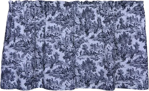 Vista 19 de Victoria Park Toile Cenefa de Ventana Confeccionada, Azul