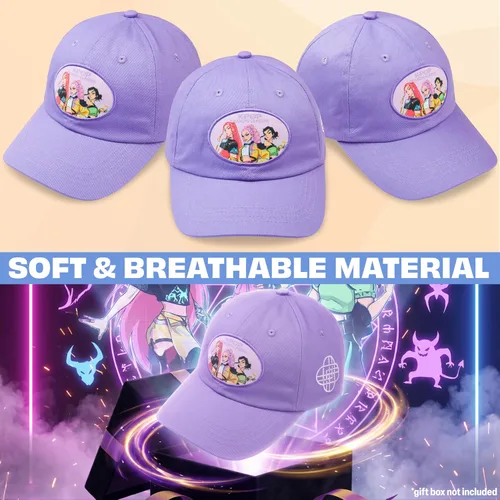 Vista 5 de Get Trend KPop Demon Hunters - Gorra de béisbol para niñas, con licencia oficial Huntrix, de algodón, ajustable, gorra de camionero