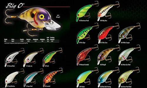 Vista 4 de Cotton Cordell Big O - Señuelo de pesca Crankbait de labio cuadrado