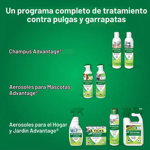 Vista 7 de Advantage Spray para alfombras y tapicería Mata pulgas, garrapatas y chinches 16 onzas