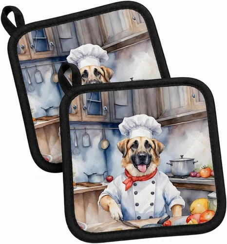 Vista 56 de Caroline's Treasures Coton de Tulear El Chef Par de Agarraderas de Ollas de Cocina Resistentes al Calor Juegos de Agarraderas de Ollas Almohadillas