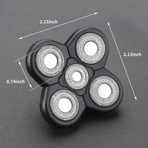 Vista 6 de Cabezas de Reemplazo para Afeitadora Eléctrica de 5 Cuchillas Universal para Navaja (5D Negro)