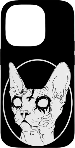 Vista 17 de Black Metal Sphynx Cat Pastel Goth and Death Metal Case for iPhone 17