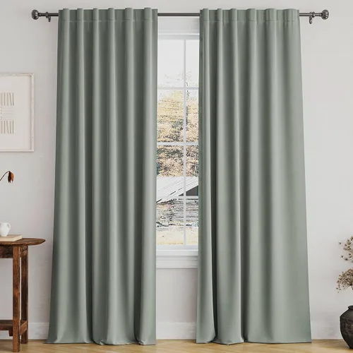 Vista 75 de Turquoize Cortinas Opacas con Aislamiento Térmico Paneles de Tratamiento de Ventanas con Bolsillo para Barra Paneles de Ventana para Ventanas