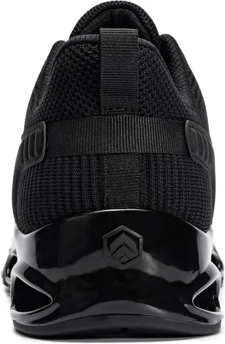 Vista 4 de DYKHMILY Steel Toe Sneakers for Women Wide Slip Resistant Tennis Shoes Comfortable Lightweight Breathable Safety Work Shoes