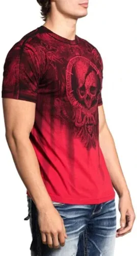 Vista 7 de Xtreme Couture Affliction Shadow Walker - Camiseta para hombre, color rojo, Rojo