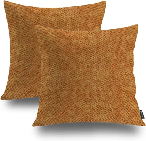 Vista 8 de Shrahala Juego de 2 fundas de almohada decorativas de granja rústica, paquete de 2, fundas de almohada de estilo rústico con textura de cesta tejida