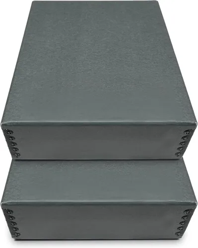 Vista 12 de Golden State Art, Caja de almacenamiento para archivos, Caja de almacenamiento de museo sin ácidos con tapa frontal y bordes de metal para guardar