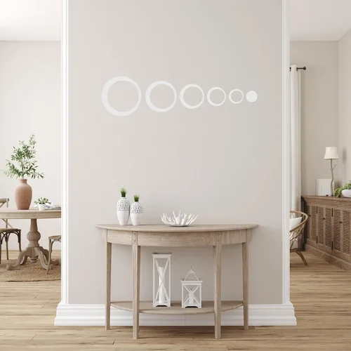 Vista 5 de uxcell Calcomanías de pared de espejo acrílico, juego de 4 unidades, 24 unidades, autoadhesivas, extraíbles, calcomanías de pared circulares