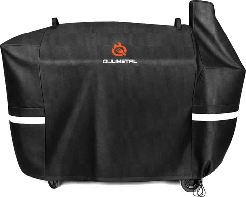 Vista 21 de Cubierta de parrilla de pellets para Camp Chef Serie 24 – DLX 24 Premium Smoker Cover impermeable y 600D resistente para Camp Chef Woodwind 24
