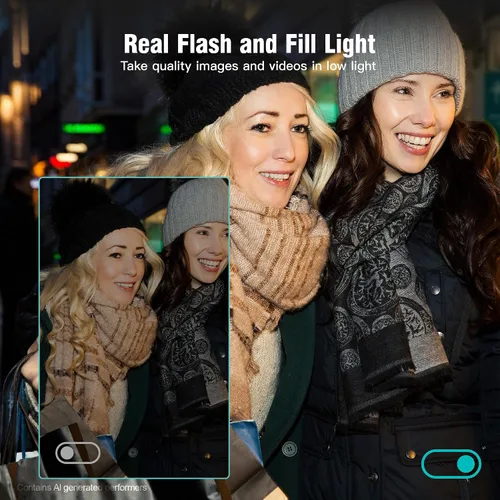 Vista 5 de Fansbe Smart Cámara digital, cámara de vlogging 4K con 64 MP, cámaras digitales apuntar y disparar con zoom de 18X, antivibración, dial de modo
