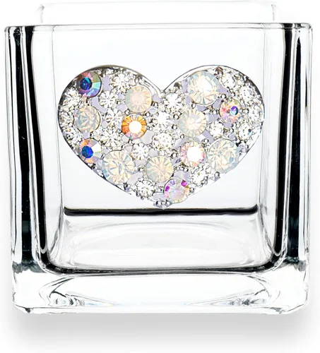Vista 10 de THE QUEENS' JEWELS Aurora Borealis - Jarrón portavelas de 4 x 4 pulgadas, regalo único para mujeres, cumpleaños, lindo, divertido, cóctel, reina