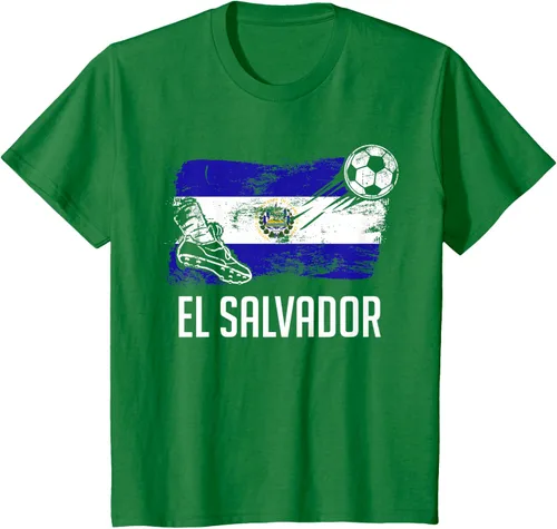 Vista 29 de Camiseta salvadoreña con bandera de fútbol salvadoreño