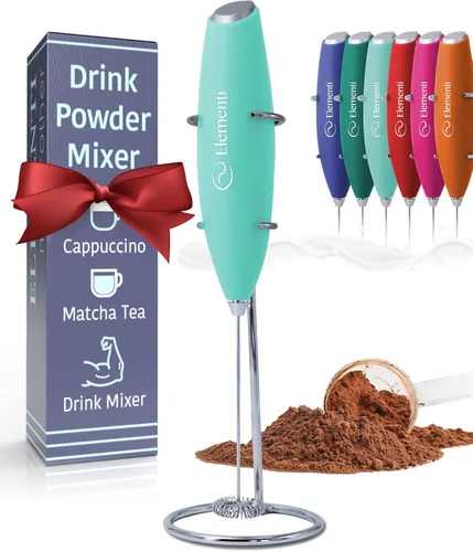 Vista 21 de Espumador Elementi de leche con soporte, motor de esfuerzo de torsión más potente, para hacer cappuccinos, lattes y café a prueba de balas, Negro