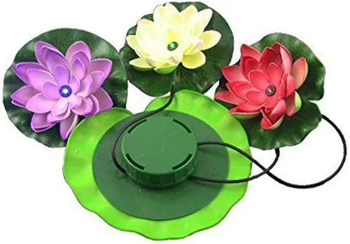 Vista 5 de Flor de loto LED flotante Superdream, alimentado por energía solar - Un toque de luz para la alberca, el estanque, el jardín - Iluminación nocturna