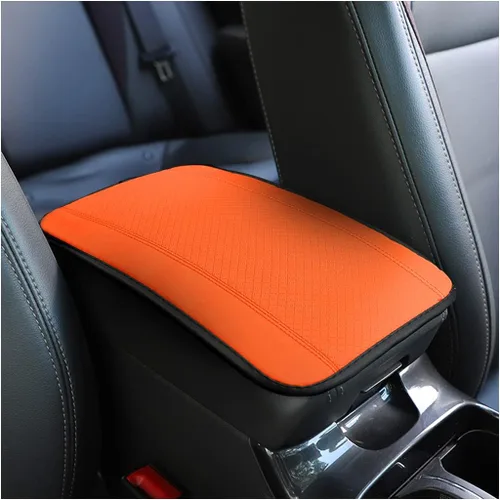 Vista 8 de 8sanlione - Tapete de almacenamiento para reposabrazos de automóvil, funda de cuero de fibra para consola central de automóvil, accesorios para Beige