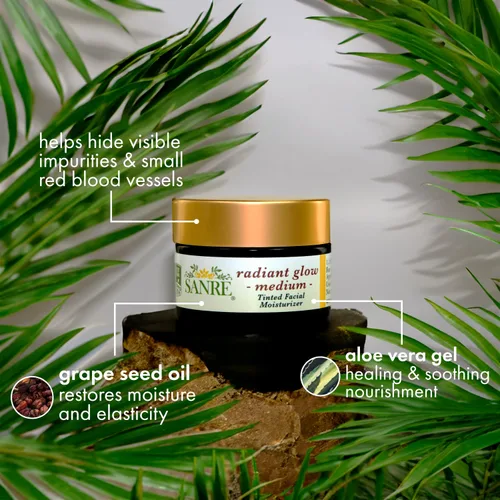 Vista 2 de SanRe Organic Skinfood - Radiant Glow Medium - Hidratante facial teñido orgánico para todo