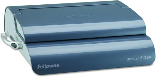 Vista 3 de Fellowes 5216901 Quasar 500 - Sistema de encuadernación de peine eléctrico, 16 7/8 x 15 3/8 x 5 1/8, gris metálico y 52367 fijaciones de peine