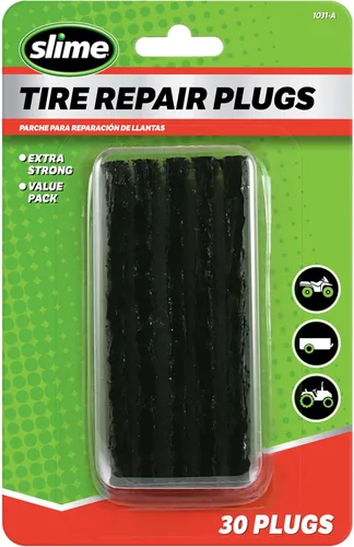 Vista 12 de Slime 20458 Kit de Parche y Tapón para Reparación de Neumáticos, Serie Pro, Lata de Almacenamiento, 10 Piezas