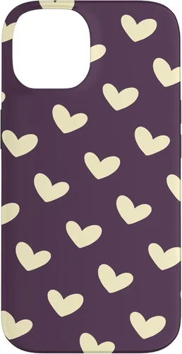 Vista 4 de Yellow Heart Pattern Minimalist Love Case for iPhone 16