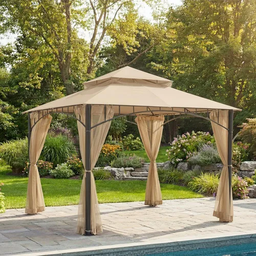 Vista 2 de Garden Winds Toldo de Repuesto para Gazebo Target Madaga, Beige