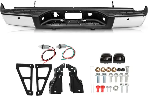 Vista 10 de TUSDAR Reemplazo de parachoques trasero para 1999-2006 Chevy Silverado GMC Sierra 1500 2500, 2007 1500 Classic Fleetside/Styleside Bed Chrome