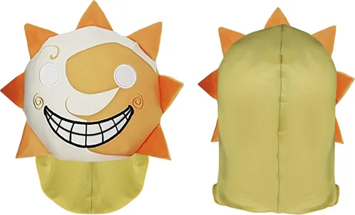 Vista 4 de Sundrop - Disfraz de luna para niños, juego de dibujos animados de payaso, cosplay para niños y niñas, overol de Halloween para niños de 5 a 12 años