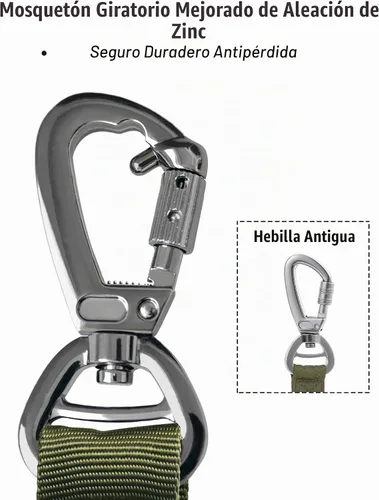 Vista 5 de Hotsky Correa táctica para perro resistente para perros medianos y grandes que tiran, 4-6 pies, resistente correa elástica para perro que absorbe