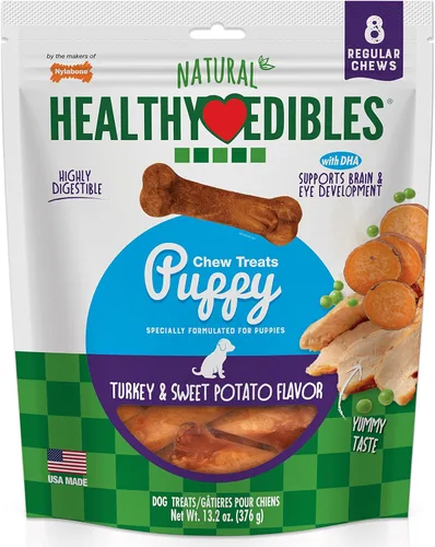 Vista 14 de Nylabone Healthy Edibles - Golosinas para cachorros, sabor cordero