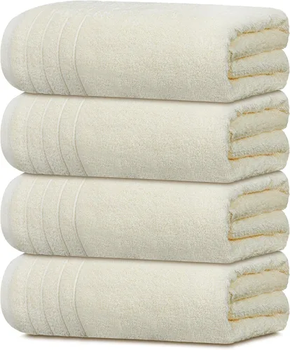 Vista 13 de Tens Towels Paquete de 4 toallas de baño extra grandes de 30 x 60 pulgadas, 100% algodón, más grandes y ligeras, más rápidas de secar, súper suaves