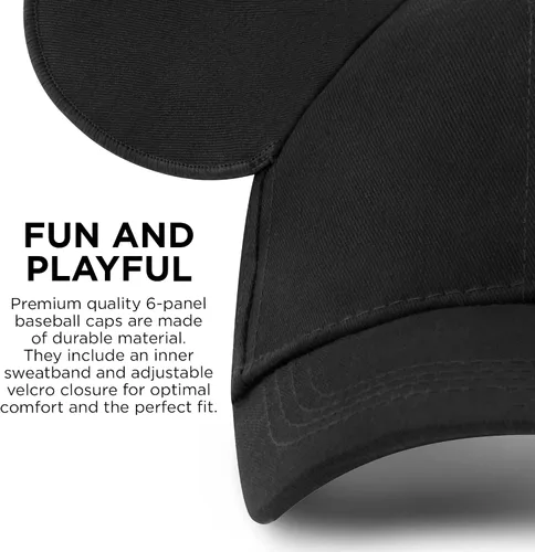 Vista 4 de Disney Sombrero de orejas de Mickey Mouse para niños juego de 2 gorras de béisbol para papá y yo