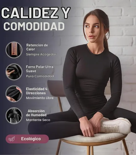 Vista 2 de Thermajane Ropa interior térmica para mujer Rosa bebé