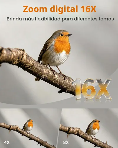 Vista 6 de Cámara digital 8K para fotografía Cámara de pantalla dual WiFi de 96MP para Blanco